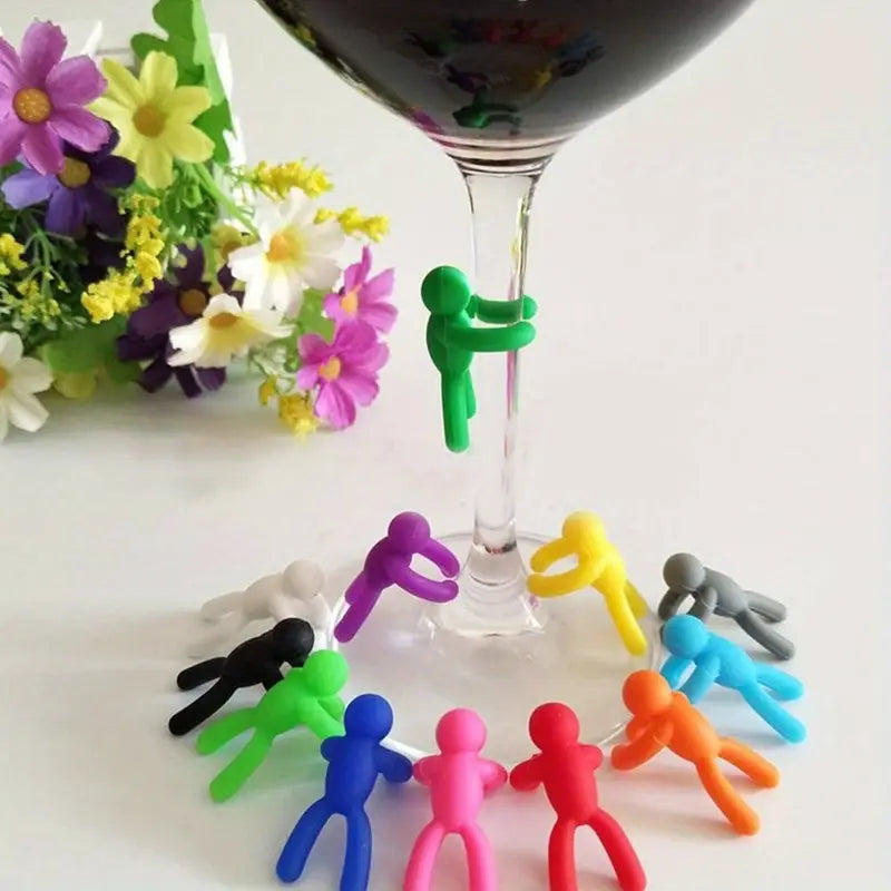 Marcadores de Copos de Vinho em Silicone (12 un.)